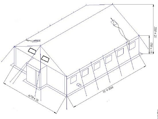 Unified sanitary barrack tent USB-56(O)