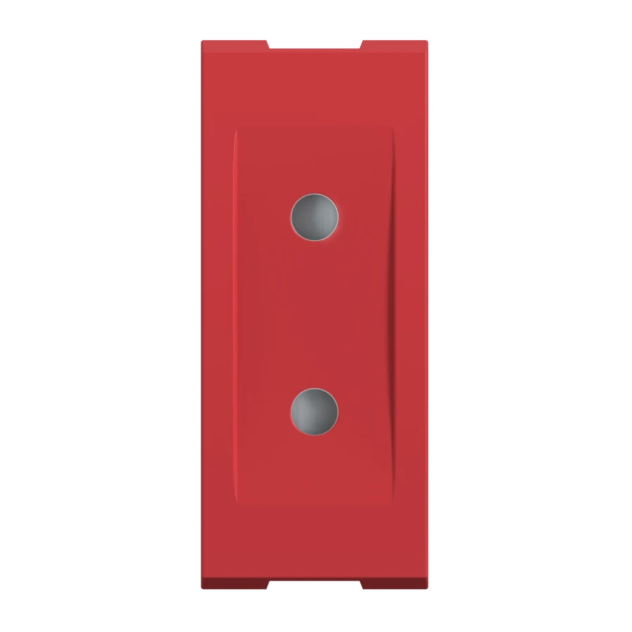 CADUCEUS ALING MODE Flush-mounted socket without grounding with blinds 10A, 250V~, 1M, red, item 652.0. 652.4