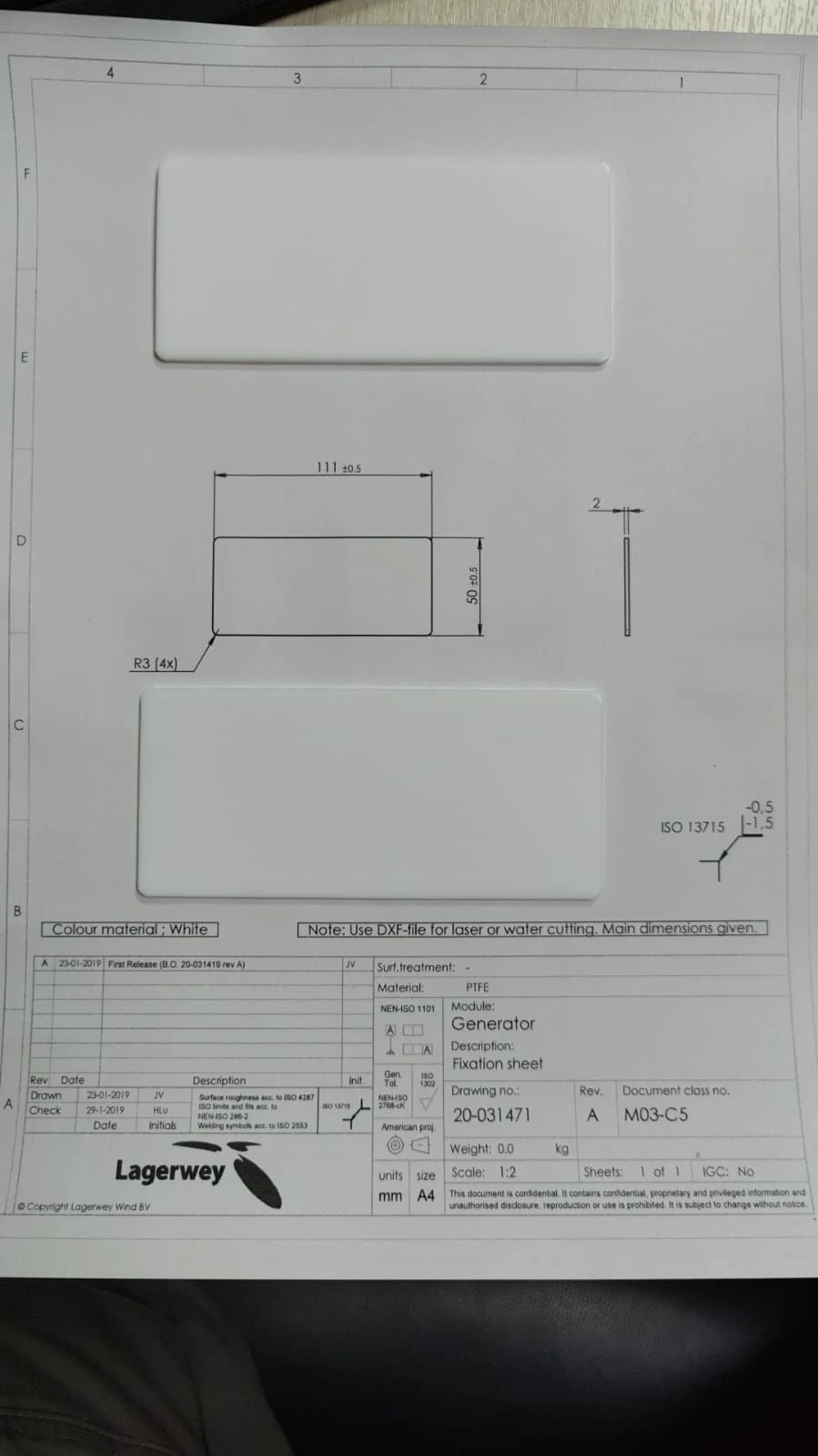 Fixing plate article 20-031471