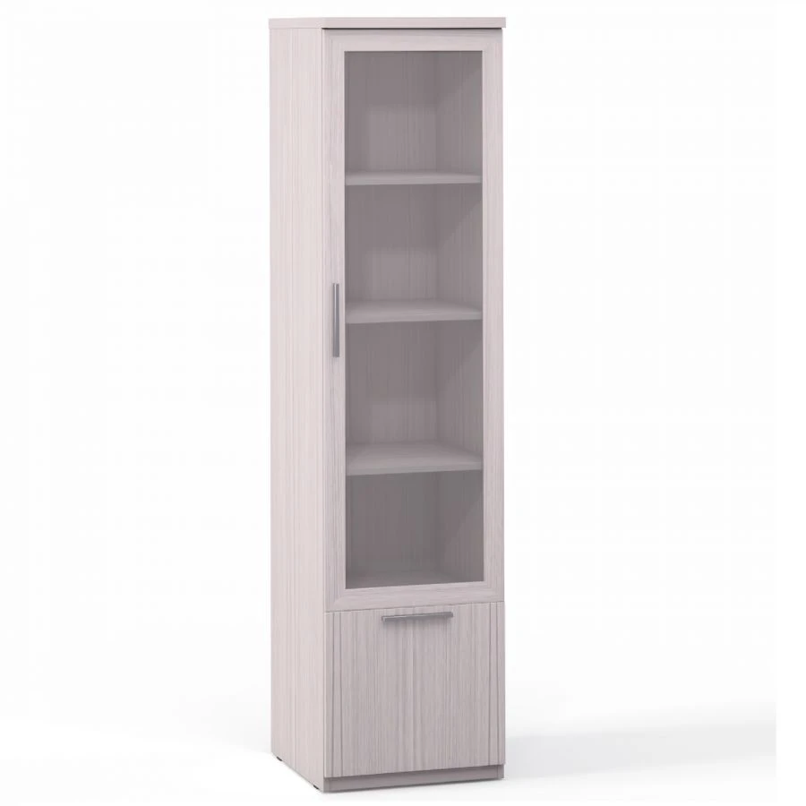F9W Cupboard 1dv. glass, 1dv. panel, shelves, panel from the set of cabinet furniture "Flash".