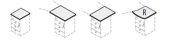 Top for bedside table. Set of furniture "Gamma"