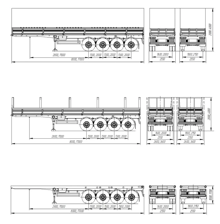 Special semi-trailer for transportation of oversized cargoes, UST brand, type 946520, mod. 946520-A1-01, 946520-A1-02, 946520-A1