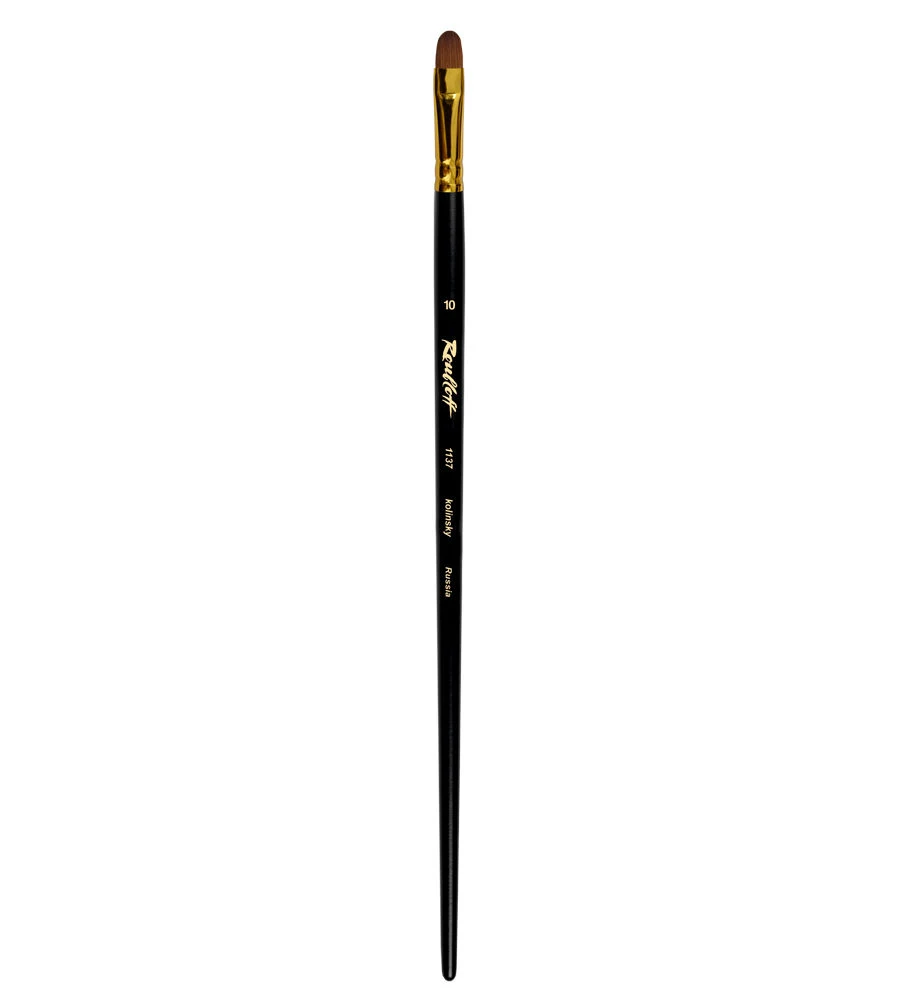 Column oval natural hair fine art painting brush
