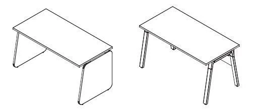 Straight table. Furniture set "Line"