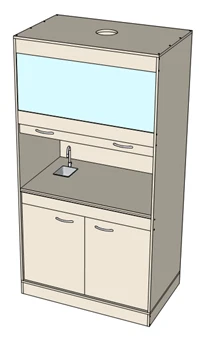 Fume extraction cabinet