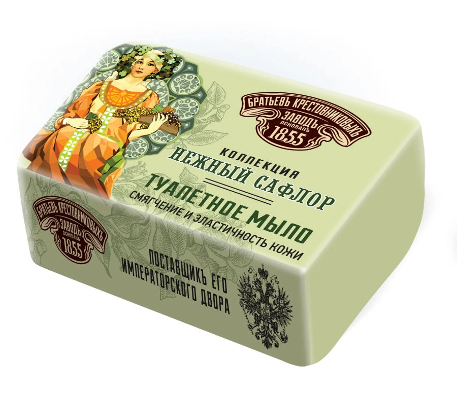 Gentle Safflower Solid Toilet Soap by Brothers Krestovnikov Factory