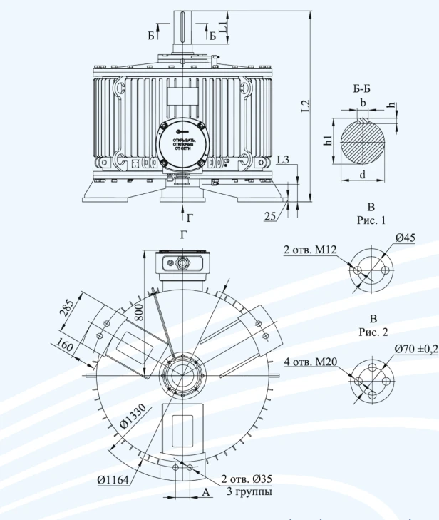 Explosion-proof vertical asynchronous induction motors, vertical series DVVV 560, power more than 75 kW, but not more than 375 k