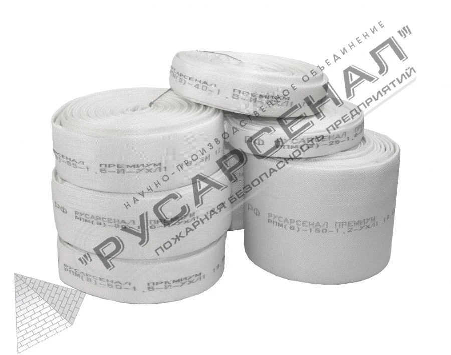 Fire hose "PREMIUM" with internal waterproofing coating without external protective coating for complete set of fire fighting eq