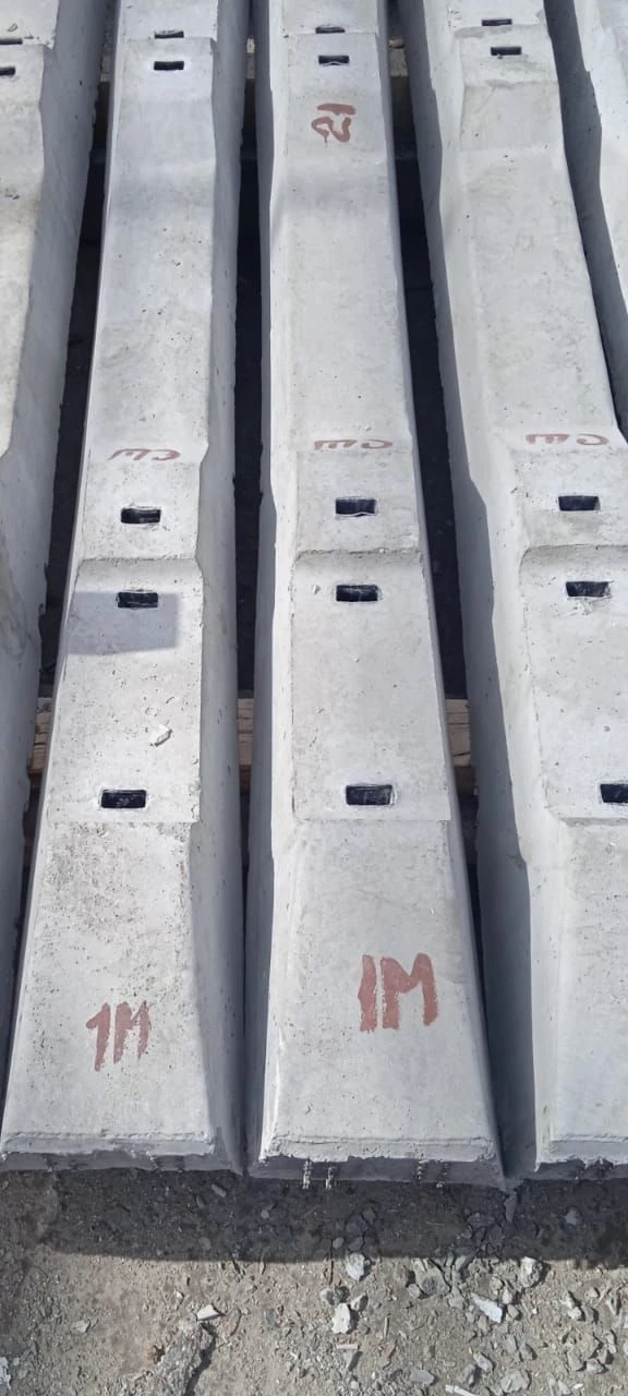 Reinforced concrete sleepers type I for separate rail fastening with threaded attachment of rail and lining to sleeper subtype S