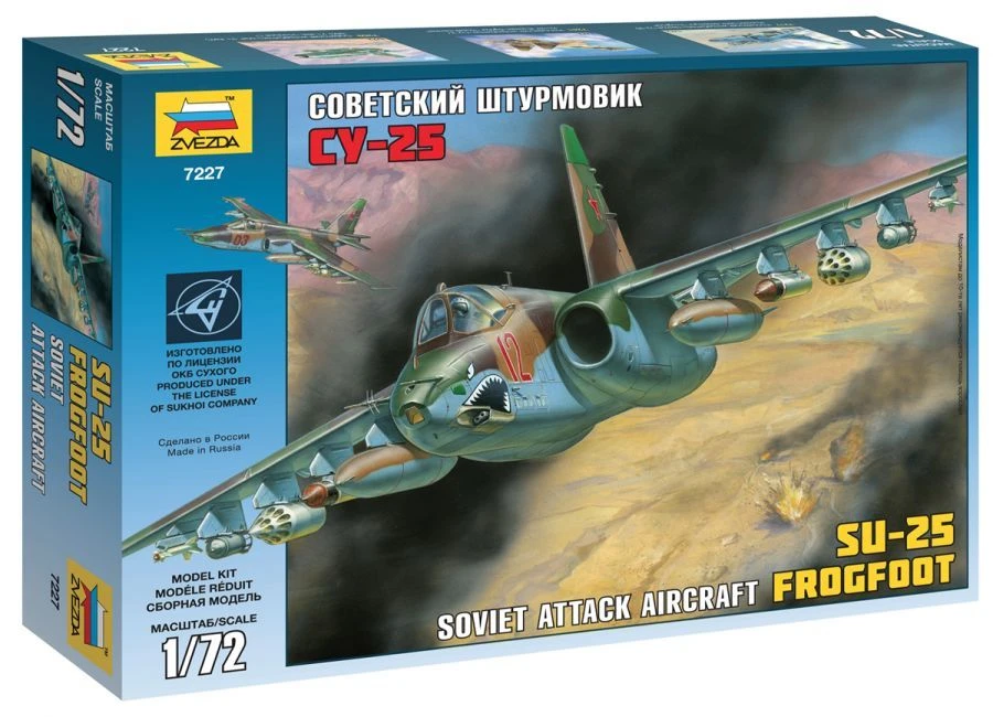Assembled model Soviet Su-25 attack aircraft