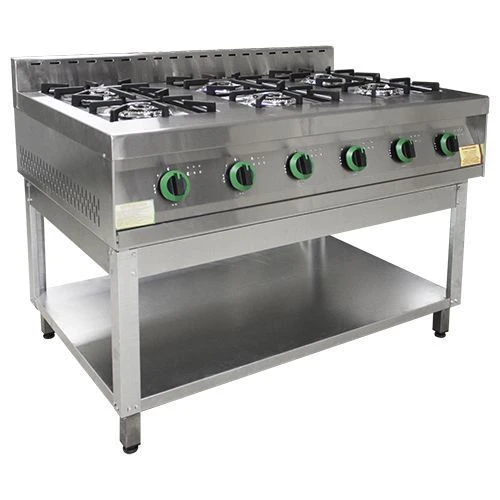 6-burner gas cooker without a frying cabinet PG-6-01(1265x850x860 (960) mm , 21 kW, 220V)
