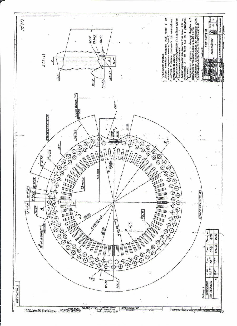 Stator plate STNR.757221.502