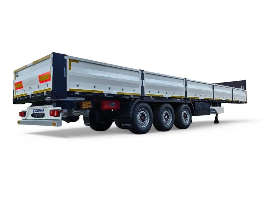 Flatbed semi-trailer with conics