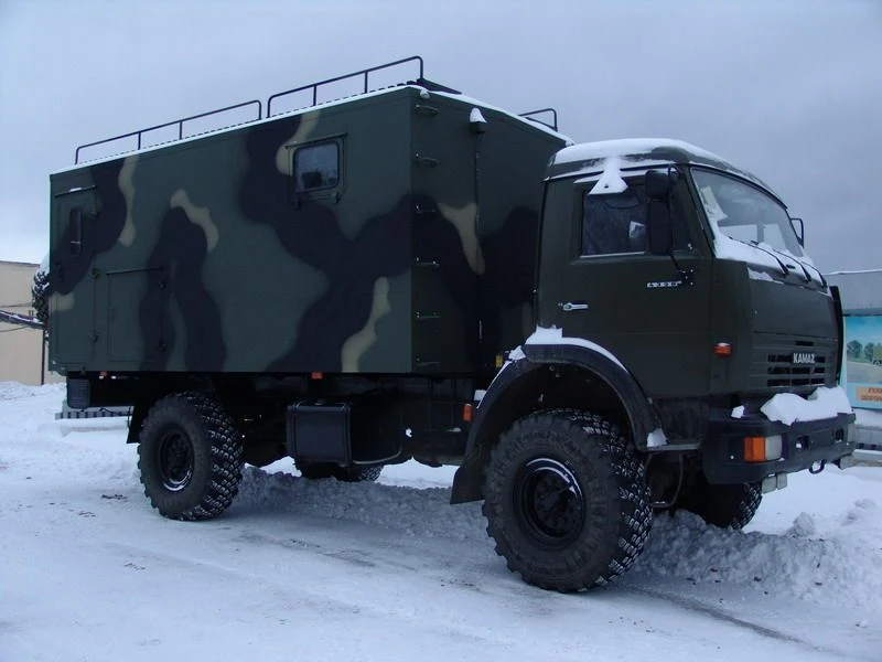 Van truck model 574205 on KAMAZ-43502-D5 chassis