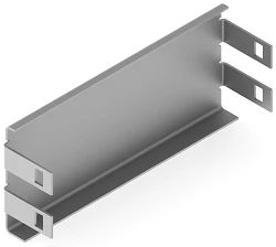 Cable bridge end cap KTU 000x00 Z, with overall dimensions from 150x50 mm to 1000x200 mm, with metal thickness 1,5 mm, steel