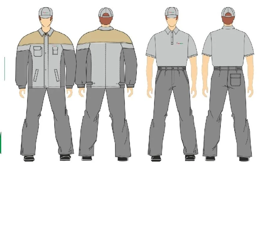 Women's suit (jacket, trousers) for protection against general industrial pollution and mechanical effects (abrasion) made of co