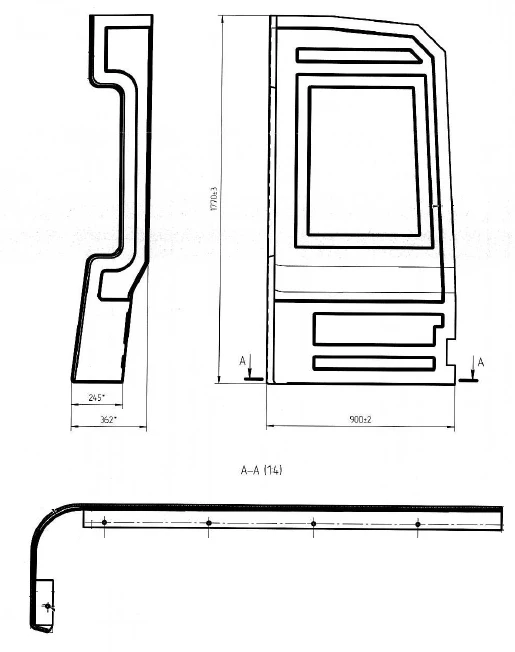 4235-7800010-01 Driver's bulkhead