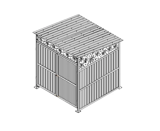 Canopy for dustbins (2x2m) 305.26.00