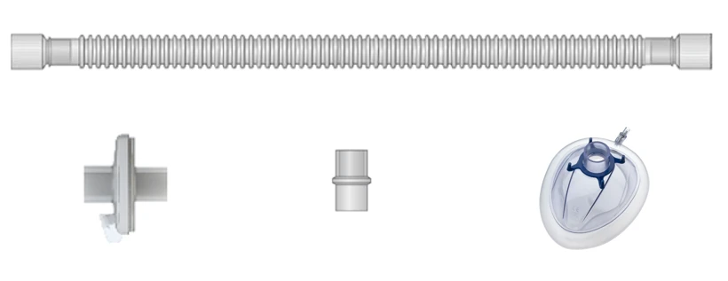 Respiratory devices for joint use with anaesthetic and resuscitation equipment, version: p