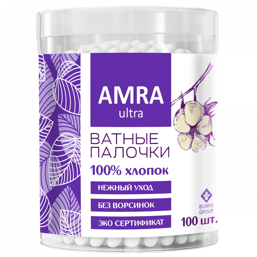 AMRA cotton buds (cylinder) 1/100/24