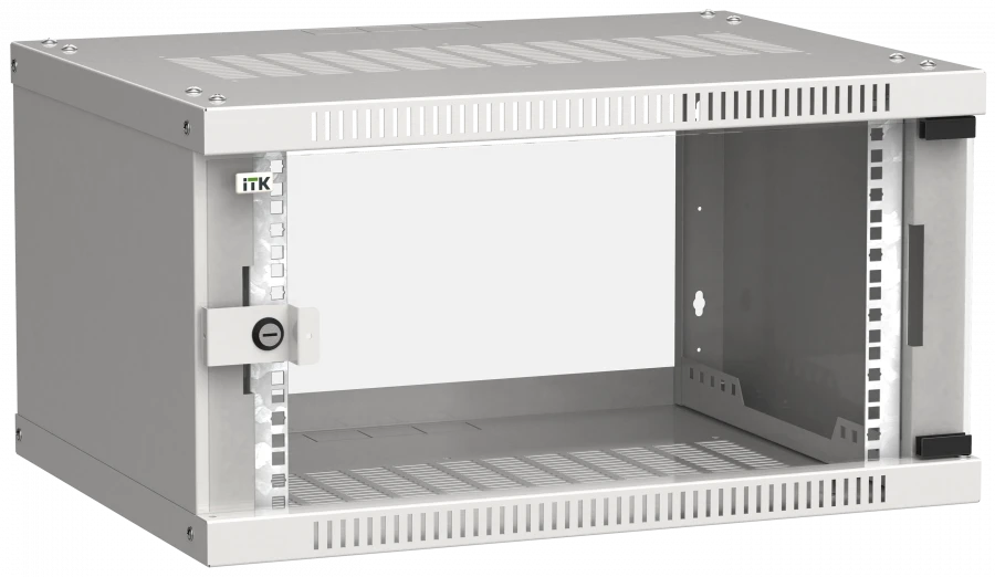 LWE3-06U64-GF ITK Cupboard LINEA WE 6U 600x450mm door glass grey