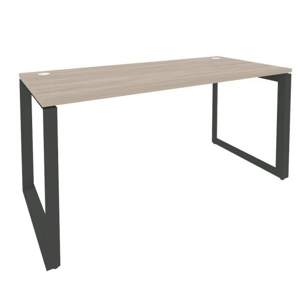 Table on metal O-shaped supports of triangular section SMT series