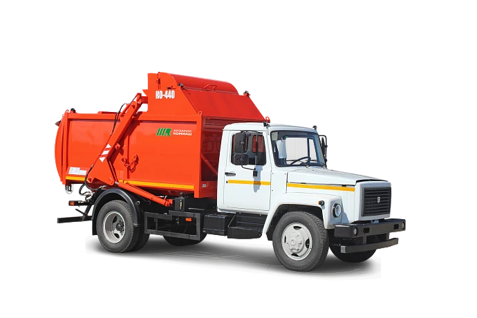 Garbage truck KO-440, type KO-440, modification KO-440, base chassis and vehicles GAZ-3309, GAZ-33098.