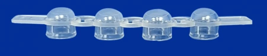 Disposable plate for laboratory research according to TU 32.50.50-017-54287340-2021: Convex 4-well lid to plate PL-2-9.