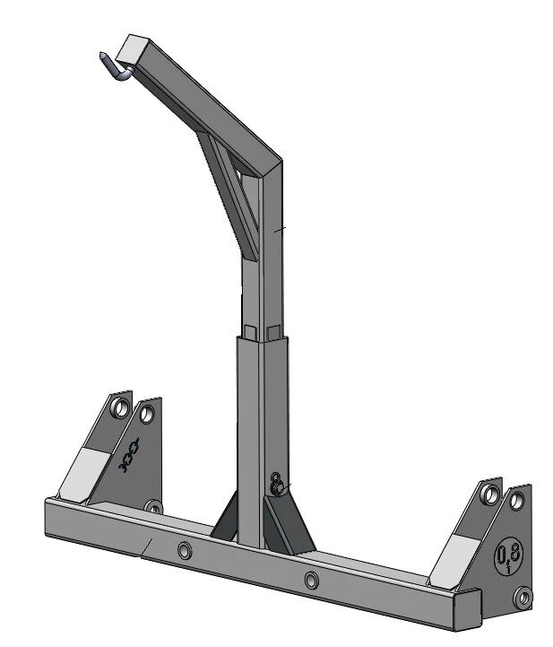 Replacement working device for SNU-550 universal mounted loader-loader: device for loading containers SNU-550