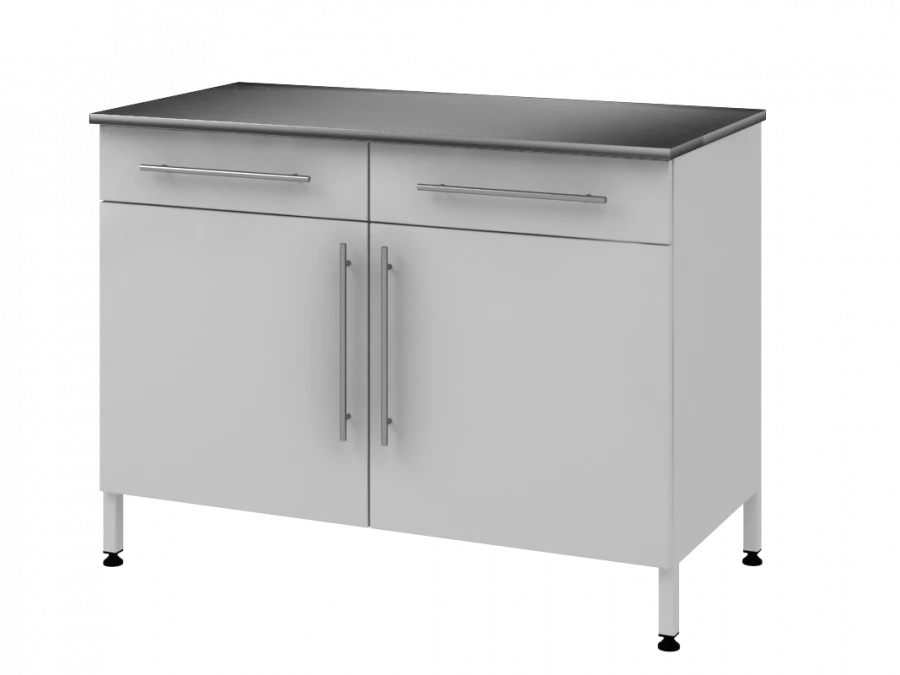 Wall-mounted table on supporting metal cabinet 1200 PTYANZh