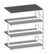 Double-sided shelving unit 880x570x1152 mm