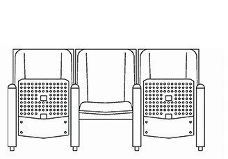 Armchair for auditoriums