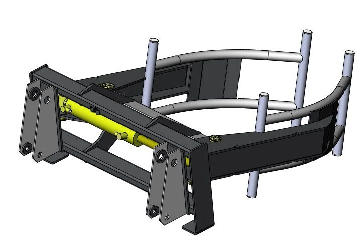Replacement implement for PKU-0,8 multipurpose agricultural loader: PKU-0,8-18 multipurpose grapple.