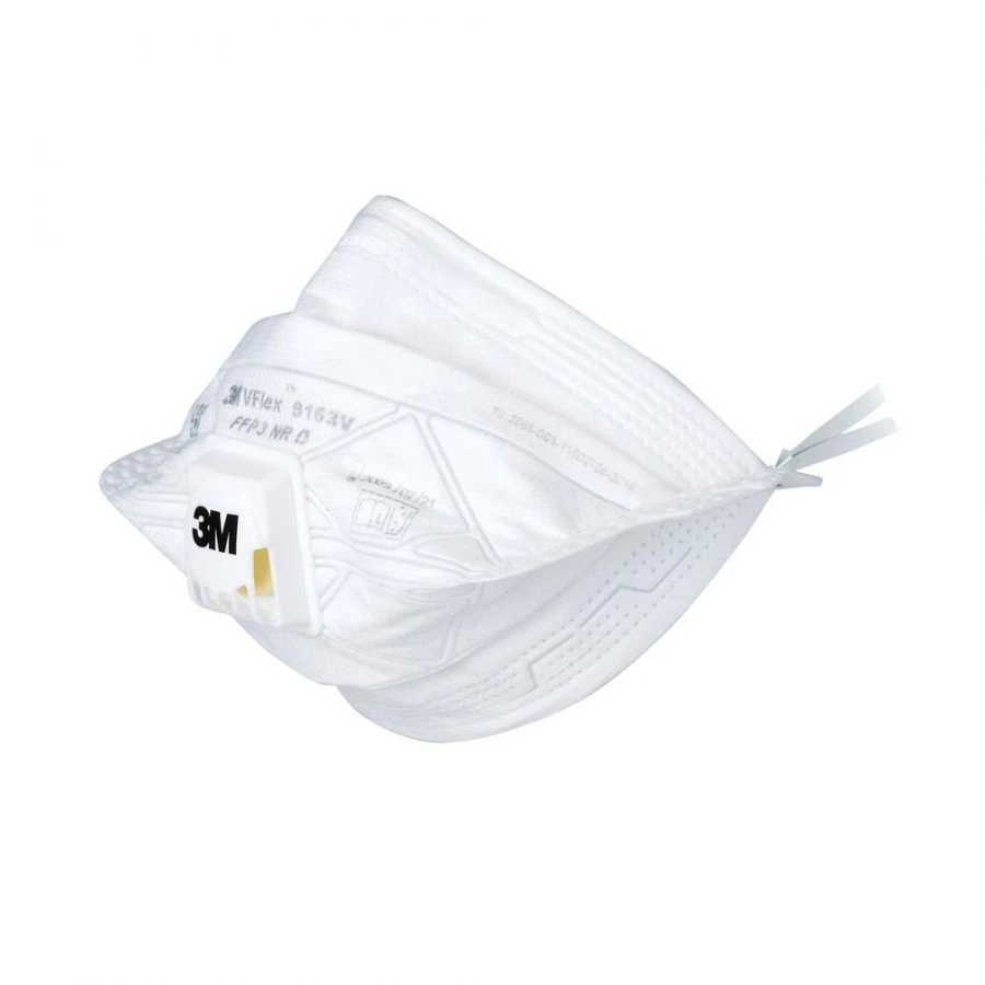 Filtering half-mask for aerosol protection of the "3M" brand VFlex series: model 9163V protection class FFP3 NR D