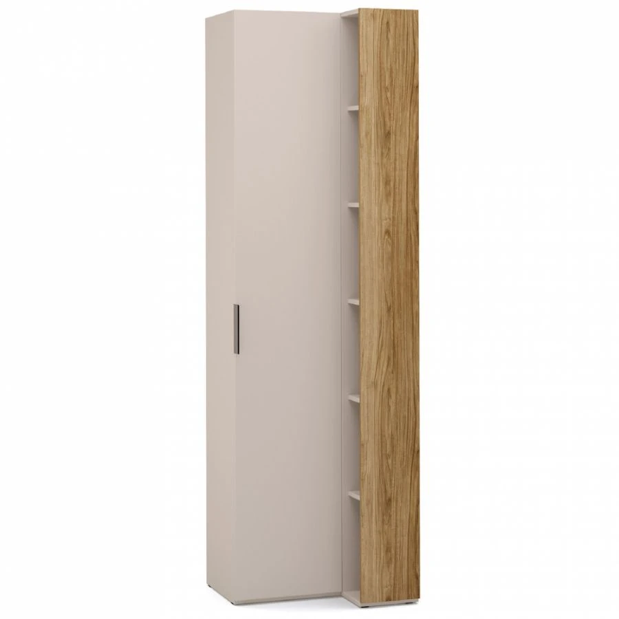 "SOHO" FCE-02.DS/DT, Transitional cupboard (beige) with shelf unit (oak) 400/608 from the set of modular furniture "SOHO".
