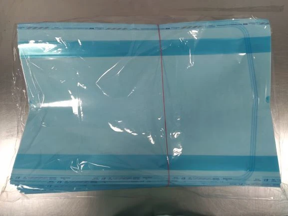 Packages for medical steam, gas, radiation, plasma sterilisation of "VOM" mark, disposable according to TU 32.50.13-030-117