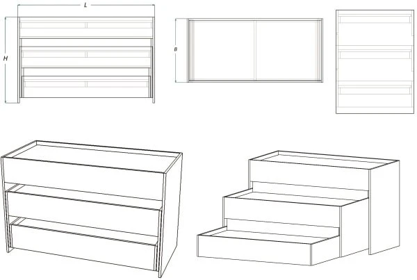 Three-tier bed (series K.3)