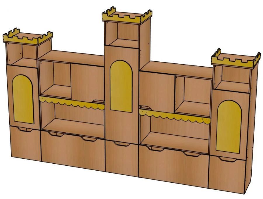 Shelving unit "Castle" / SZh78