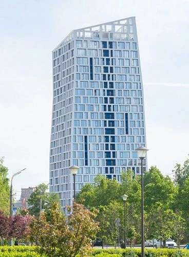 Laminated construction glass of the Stratobel Clear trade mark 55.4