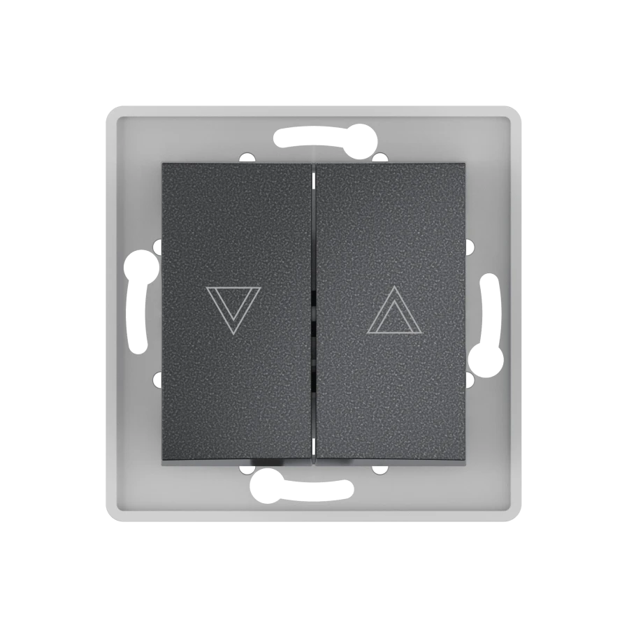 CADUCEUS ALING PRESTIGE Flush-mounted push-button switch for roller shutters 10A, 250V~, graphite, item 60075.2