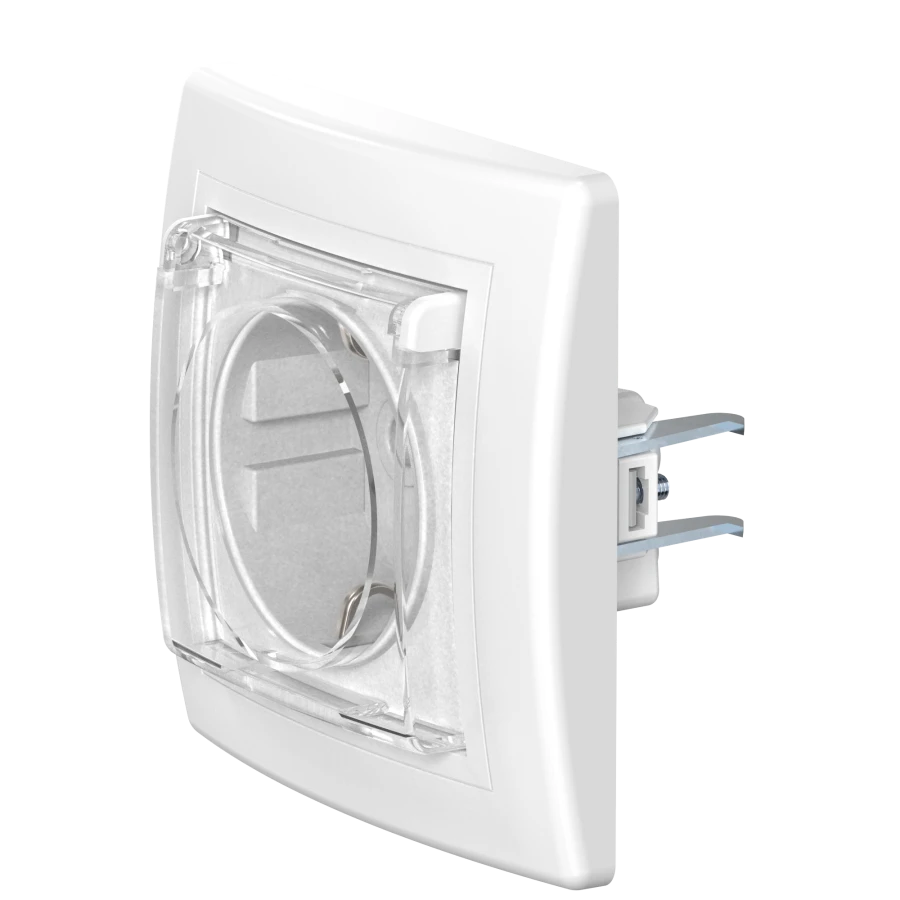 CADUCEUS ALING PRESTIGE Flush-mounted socket outlet with grounding without blinds with cover with plastic base 16A, 250V~, white