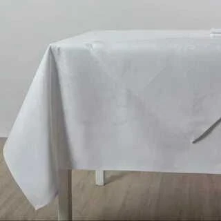 Articles of piece linen for adults. Table and kitchen linen in sets of half-linen fabrics: tablecloth, napkins.