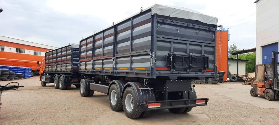 Tipper trailer type MDO432, modification 878561 on axle MD.?2?1850?9??120?13 (double axle) or on axle MD.?1?2050?9??120?13 (sing