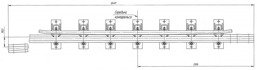 Cross rail with counter rail of project H01.003.4000.00-05