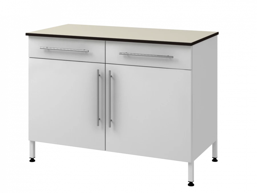 Wall-mounted table on metal pedestal 1200 PTJLg