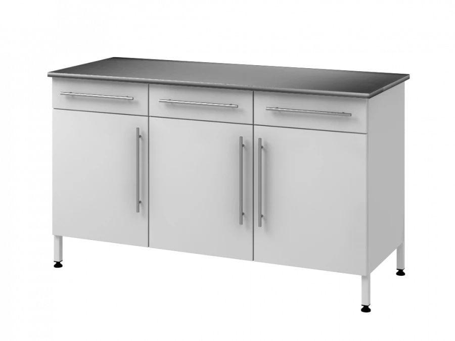 Wall-mounted table on metal support pedestal 1500 PTYANzh