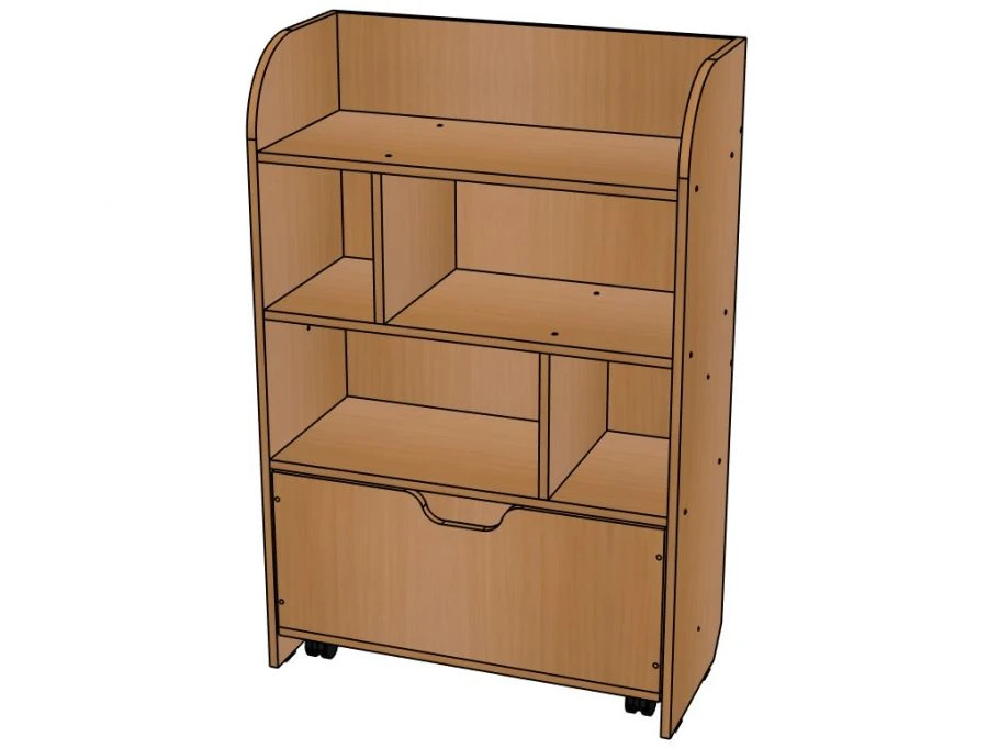 Shelving unit (left) ''L-1'' from set ''Lukomorye'' / SZh33