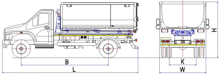 Self-loading multilift truck of model MK-1561-G4