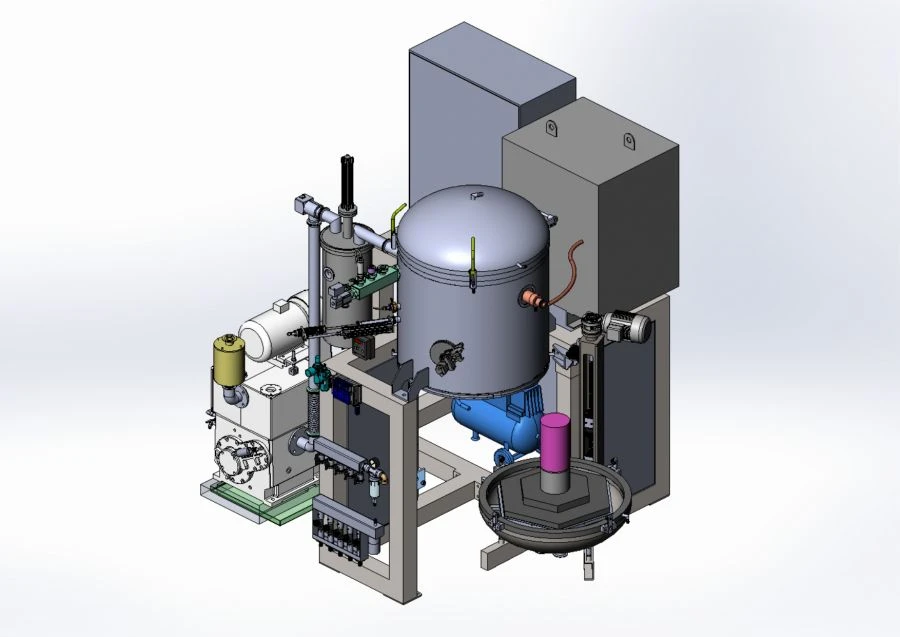 Installation for research of conditions and regularities of ultra-high-temperature treatment of mineral and technogenic raw mate