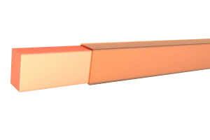 Copper enamelled wire PEAP1-155 rectangular on polyetherimide base, aluminium, with temperature index 155